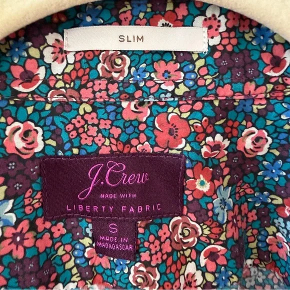 J. Crew X Liberty Fabric Slim Fit Button Down Small - Picture 3 of 6